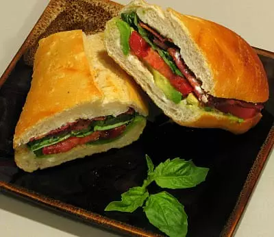 B.B.T.A (Bacon, Basil, Tomato & Avocado Sandwich)