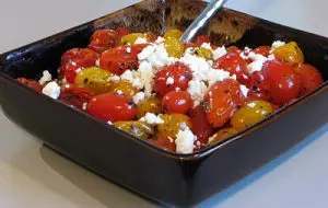 Roasted Grape Tomatoes with Feta Cheese