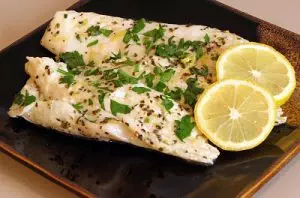 Orange Roughy with Lemon, Garlic and Basil