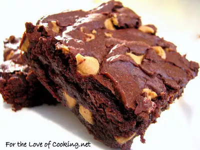 Cocoa Brownies with Peanut Butter Chips