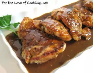 Chicken Thighs with a Balsamic and Garlic Sauce