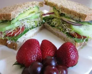 Turkey, Swiss and Vegetable Sandwich