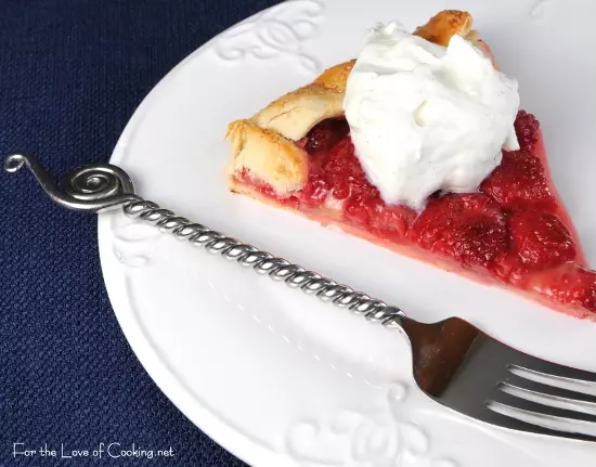 Raspberry and Lemon Curd Galette with Vanilla Bean Whipped Cream