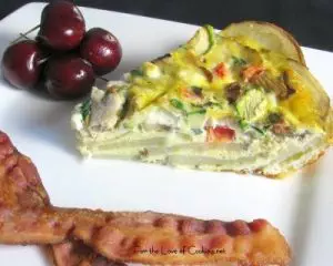 Veggie Quiche with Potato Crust