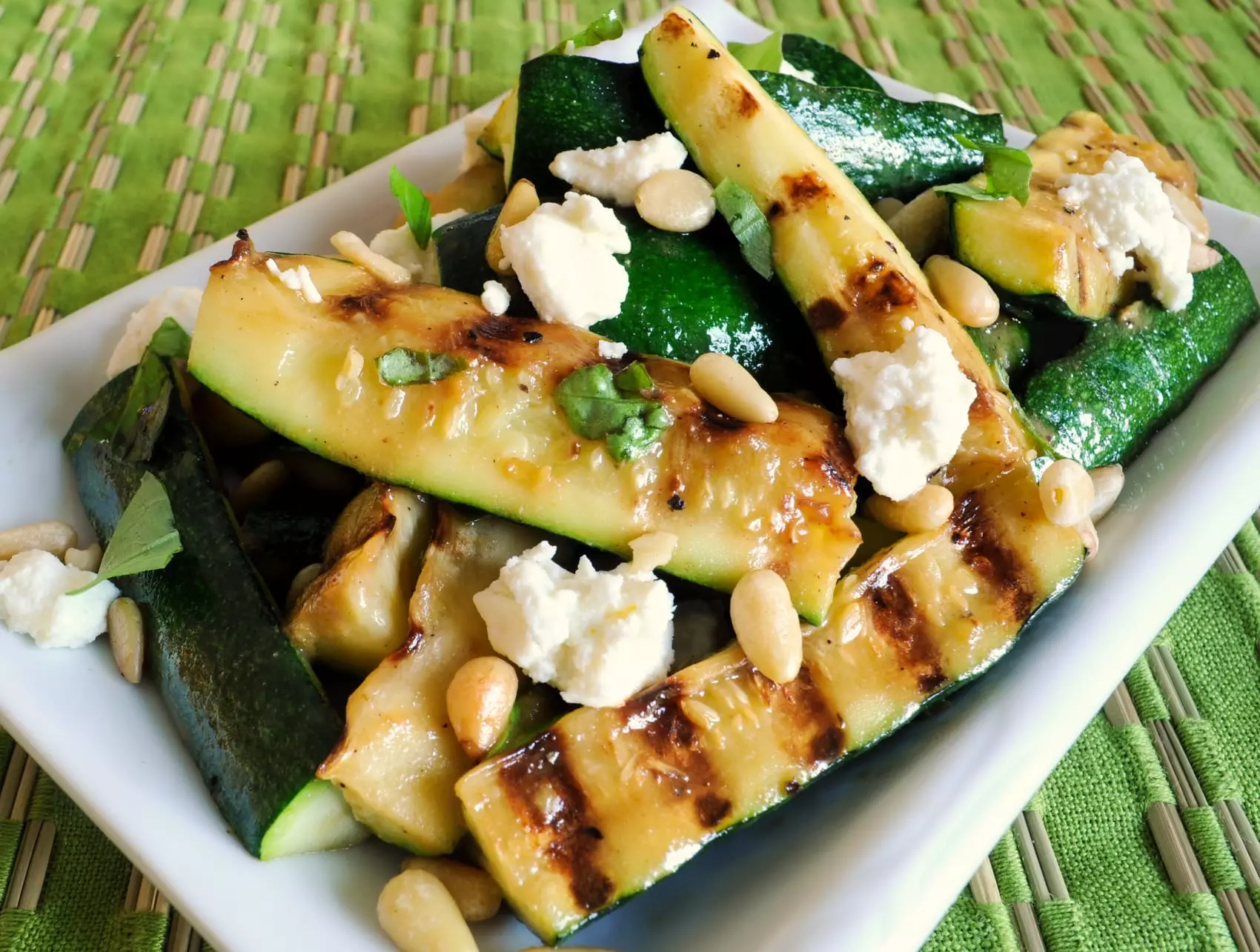 Grilled Zucchini Spears with Lemon Vinaigrette