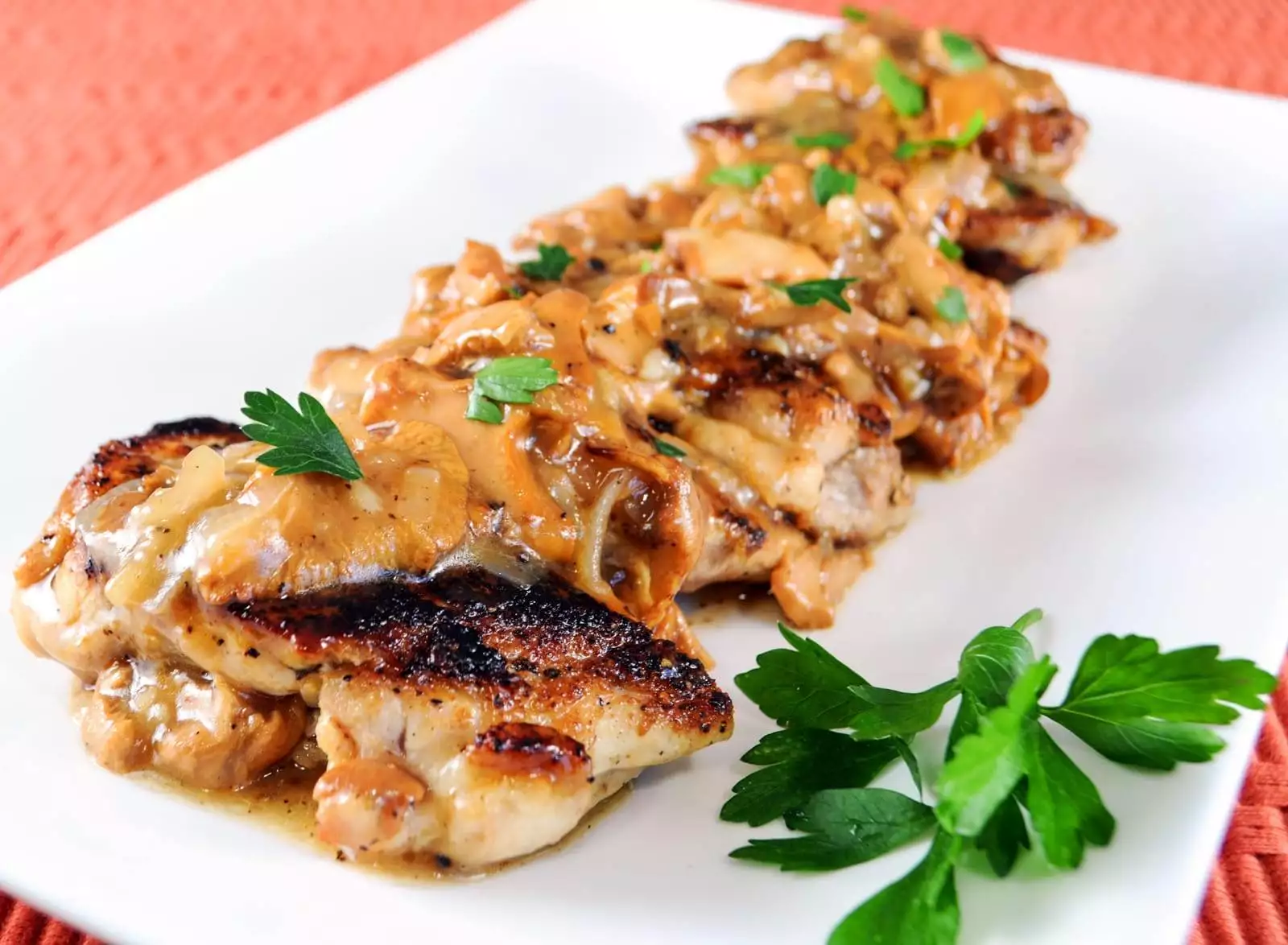 Chicken Thighs with Chanterelle Mushroom Sauce