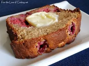 Banana, Raspberry, and White Chocolate Chip Bread