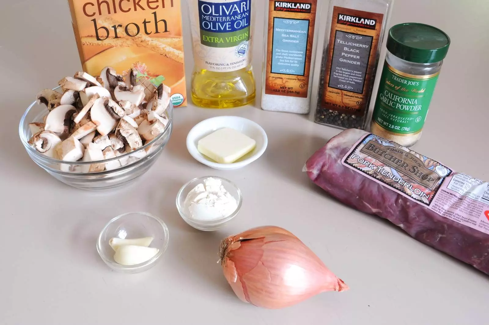 Pork Medallions Smothered in a Mushroom and Shallot Gravy