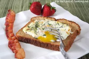 Herb Baked Eggs over Toast