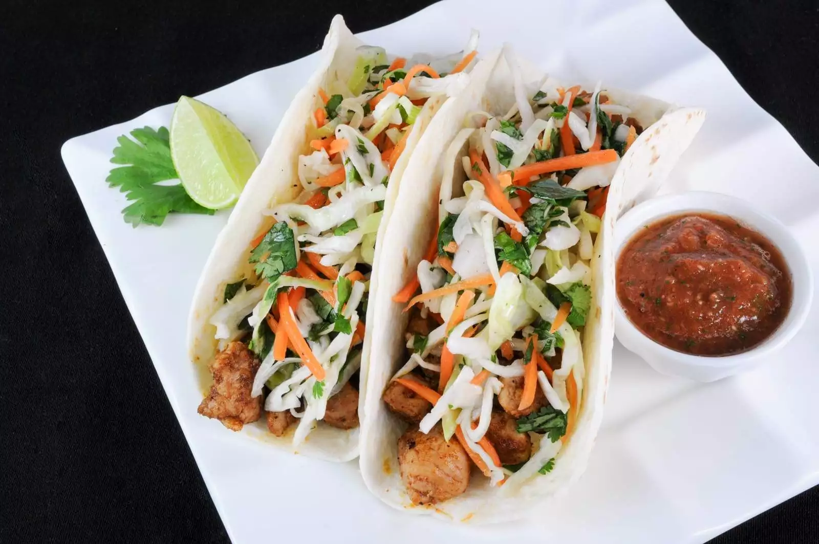 Pork Tenderloin Tacos with Tangy Slaw