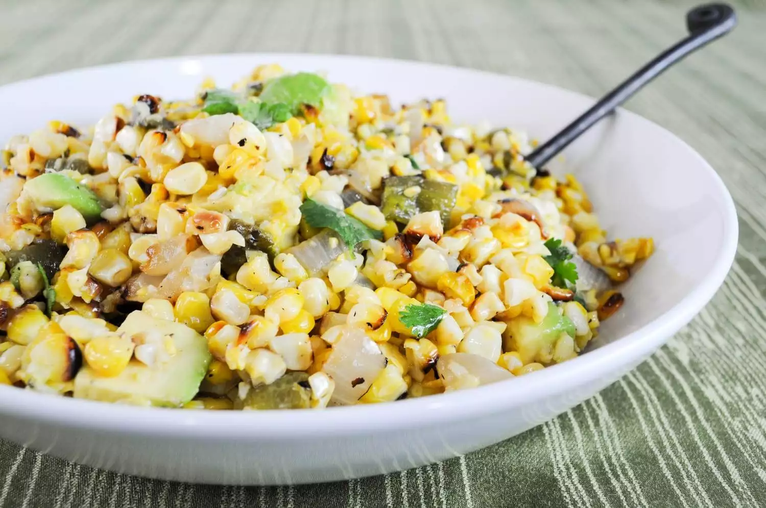 Grilled Corn, Poblano, and Onion Salad with Lime Vinaigrette