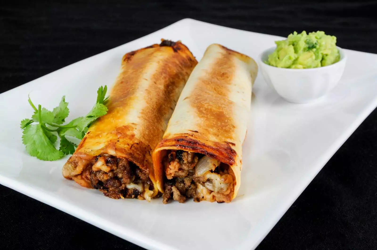 Beef, Bean, and Pepper Jack Baked Flautas