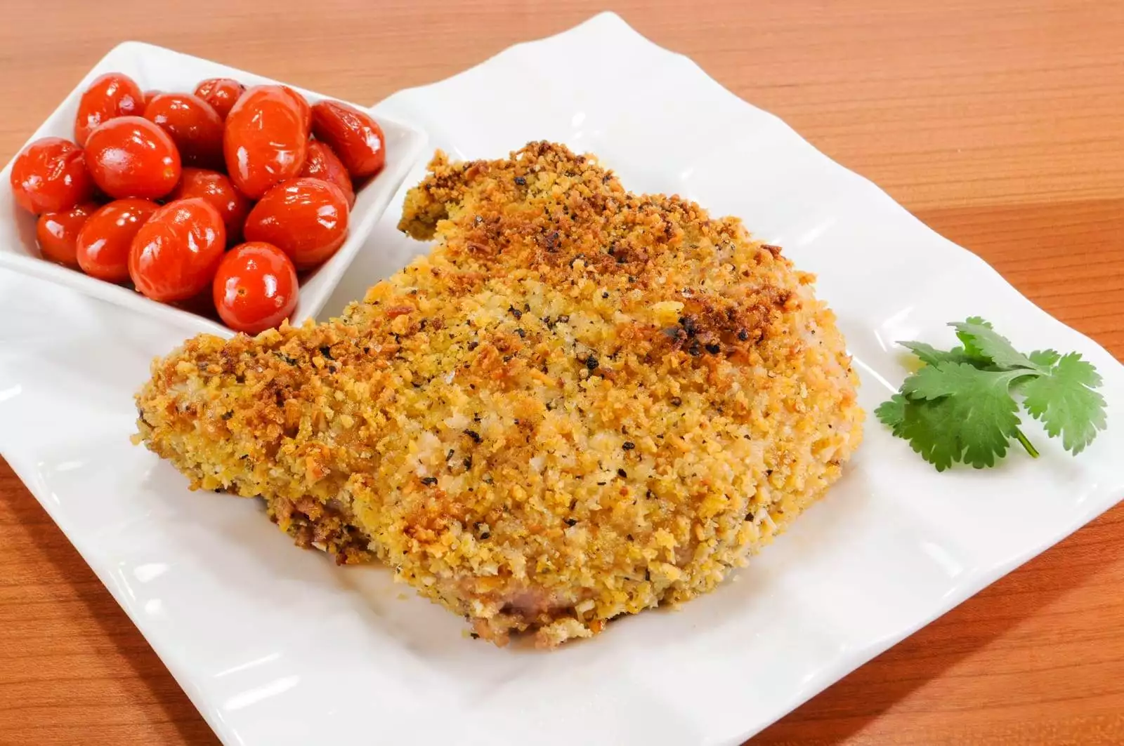 Italian Panko and Parmesan Crusted Pork Chops