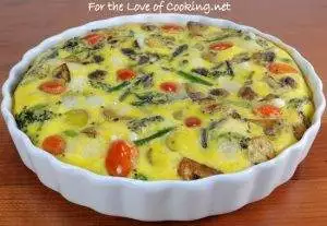 Roasted Vegetable and Swiss Cheese Baked Frittata