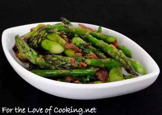 Sautéed Asparagus with Bacon and Dijon