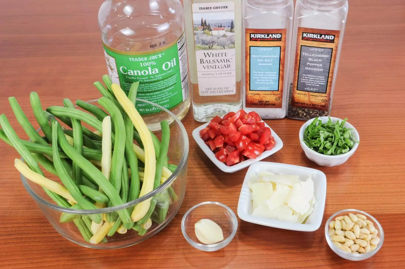 Green Bean, Yellow Bean, and Tomato Salad with White Balsamic Vinaigrette