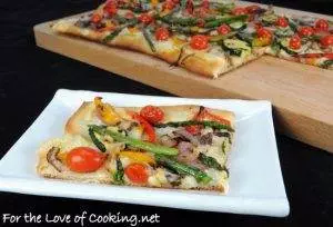 Grilled Vegetable and Smoked Fontina Pizza