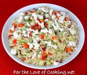 Lemony-Orzo Veggie Salad with Fresh Dill