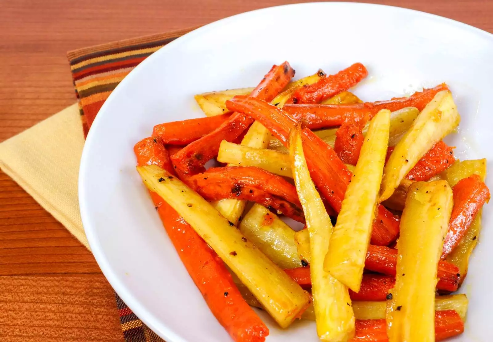 Roasted Carrots and Parsnips with Honey and Balsamic Vinegar