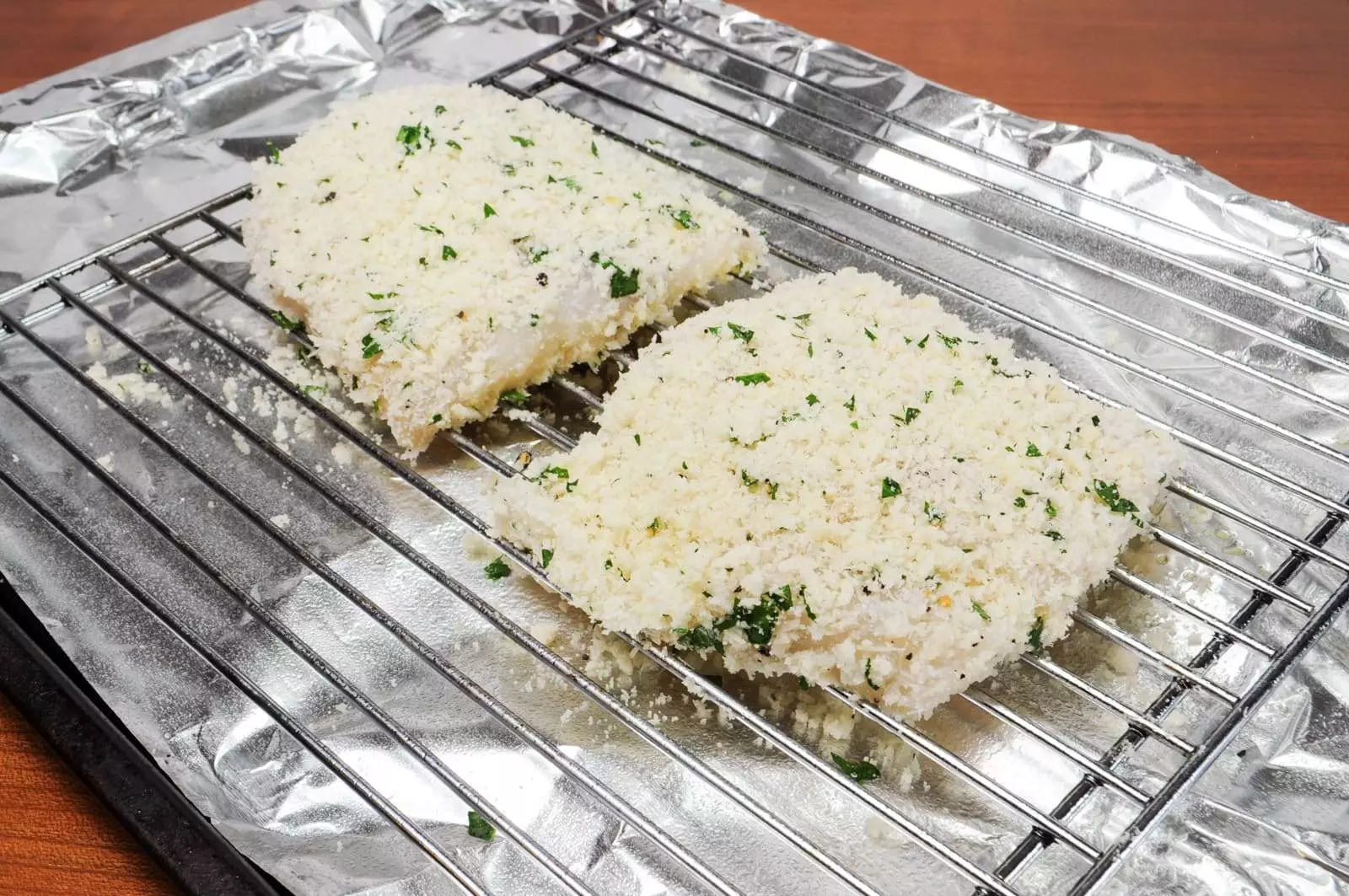 Parmesan-Panko Crusted Halibut