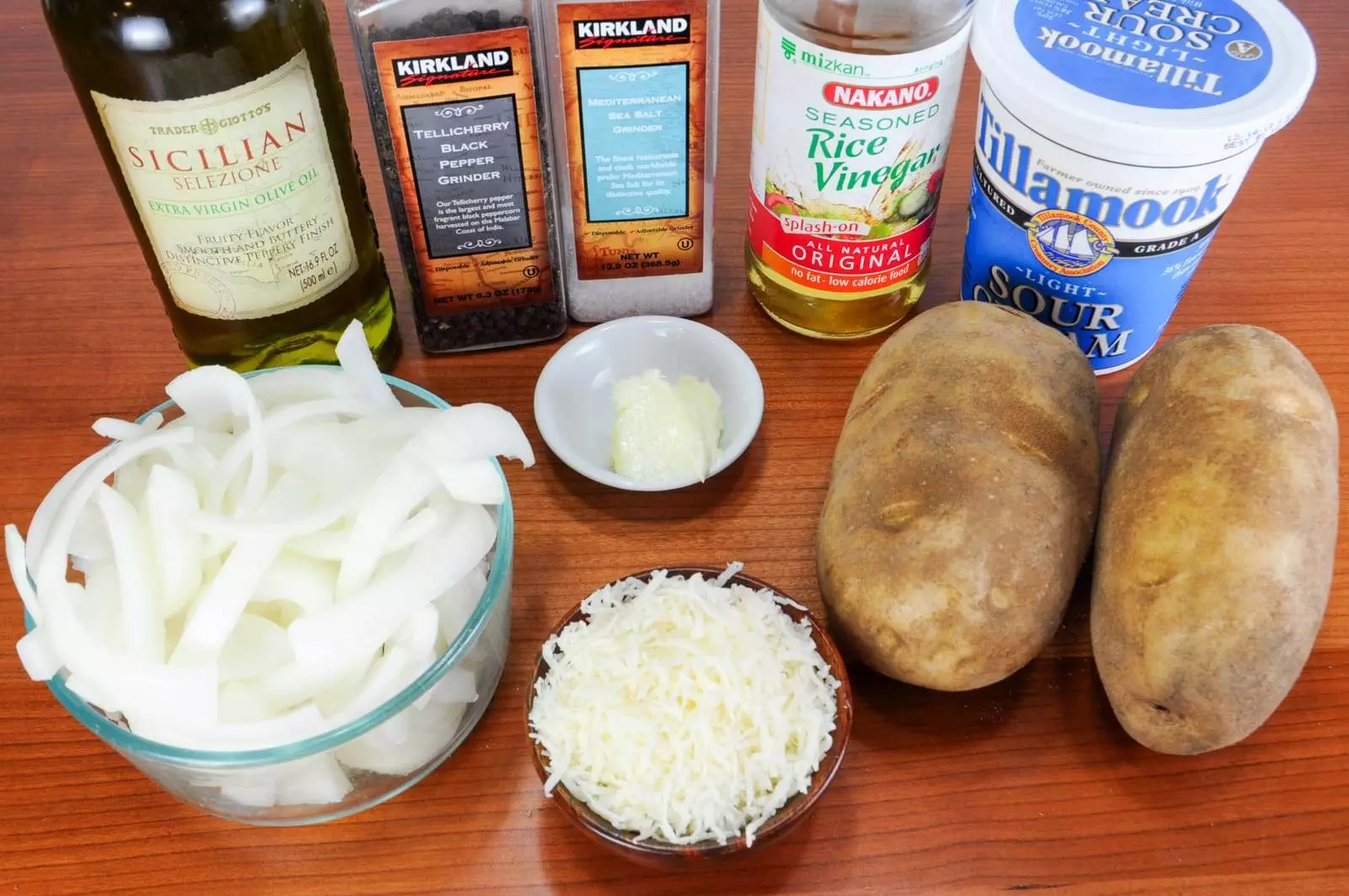 Caramelized Onion and Swiss Cheese Twice Baked Potatoes