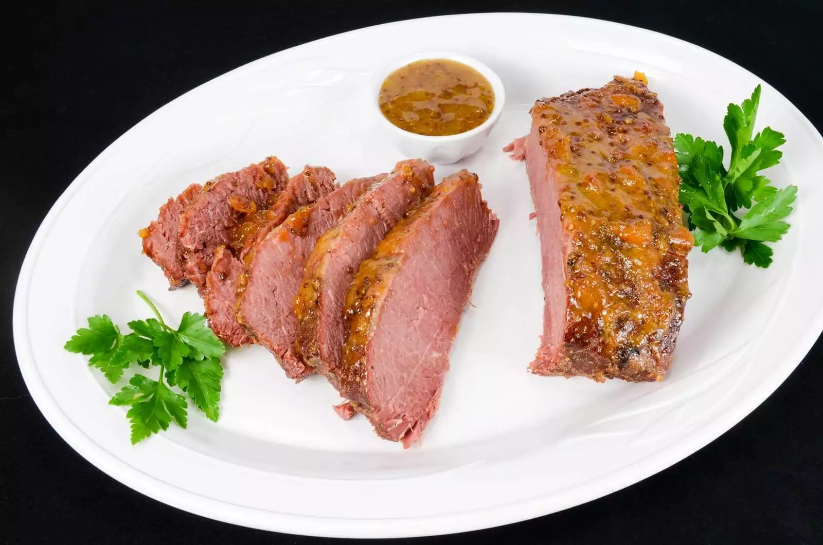 Apricot-Mustard Glazed Corned Beef