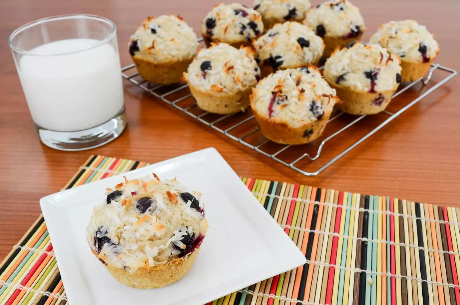 Toasted Coconut and Blueberry Muffins