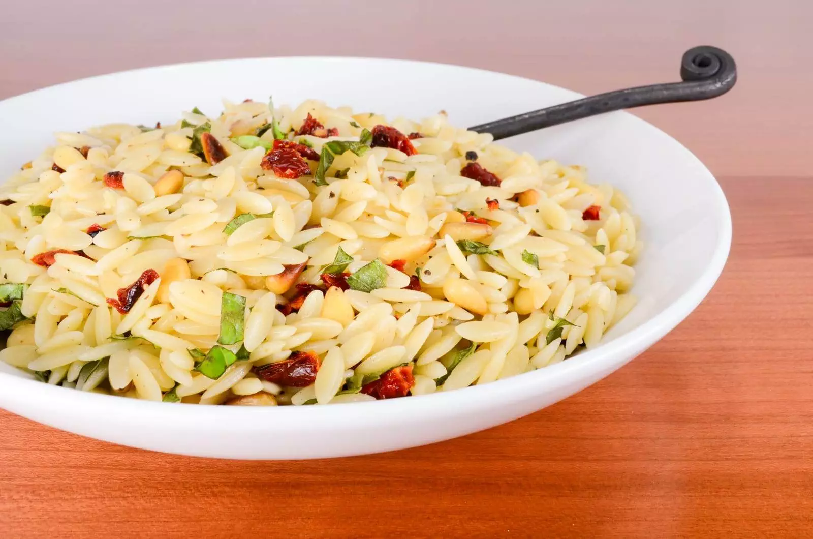 Orzo with Sun-Dried Tomato, Pine Nuts, and Basil