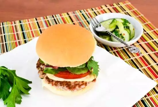 Asian Turkey Burgers with Avocado and Sriracha Lime Mayonnaise