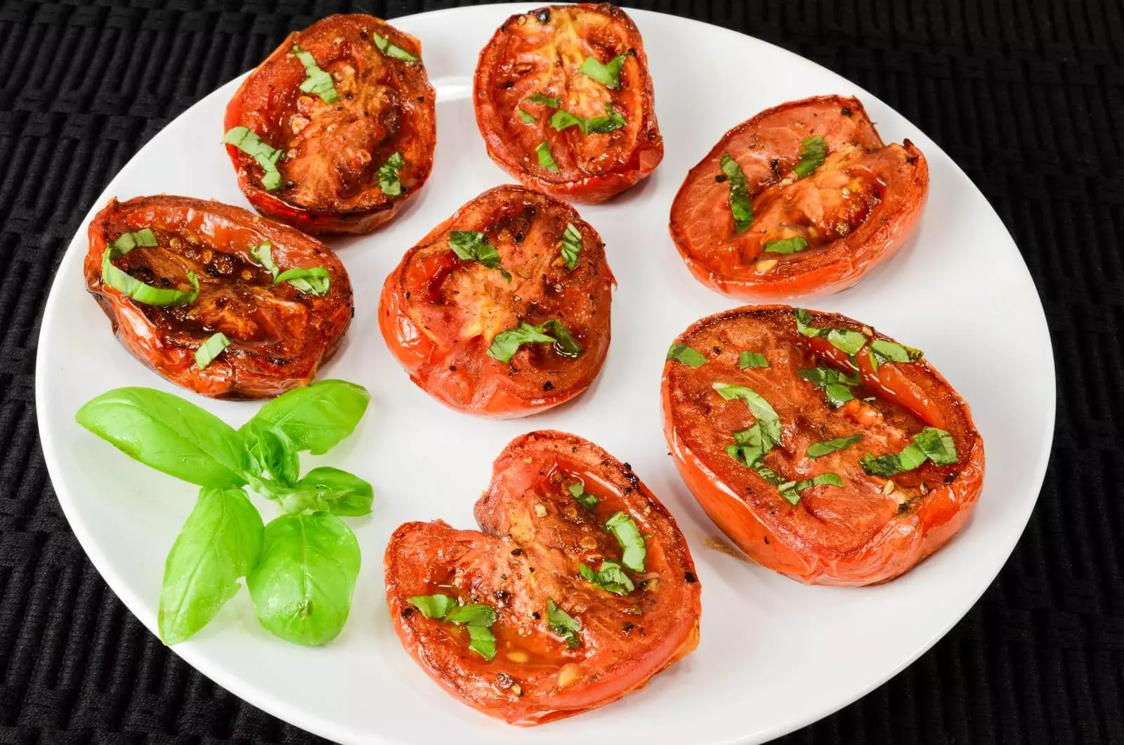 Balsamic Roasted Tomatoes with Fresh Basil