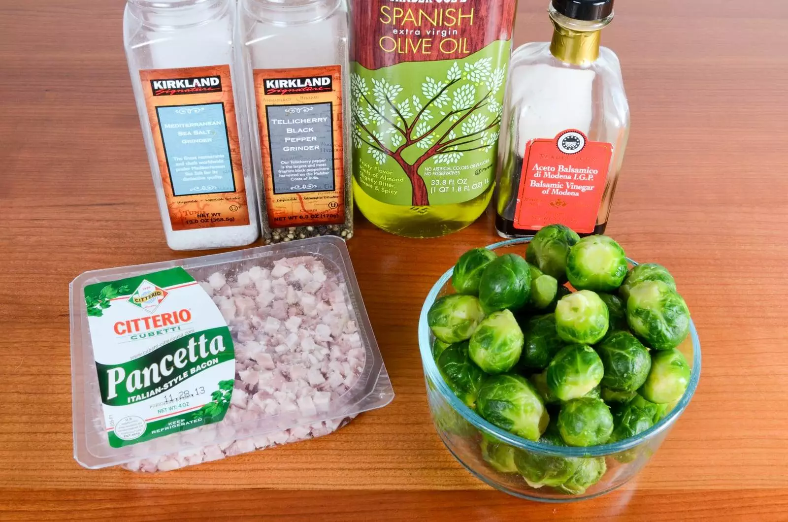 Roasted Brussels Sprouts with Pancetta and Balsamic Vinegar