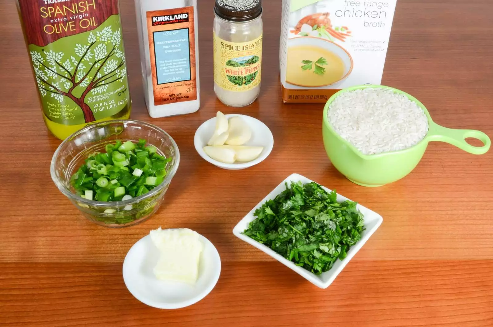 Garlic Rice with Green Onions and Cilantro