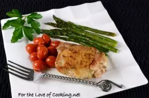 Simple Chicken Thighs with Roasted Asparagus and Tomatoes...A one pot meal!