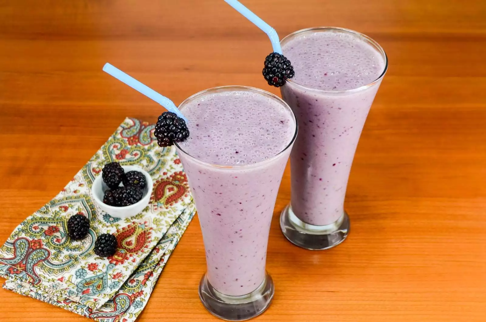 Blackberry, Banana, and Peach Smoothie