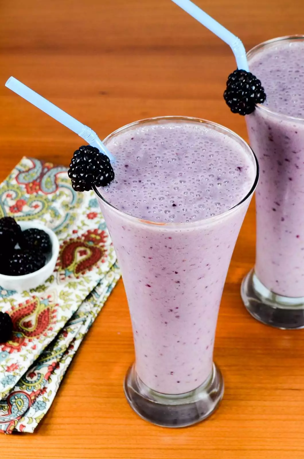 Blackberry, Banana, and Peach Smoothie