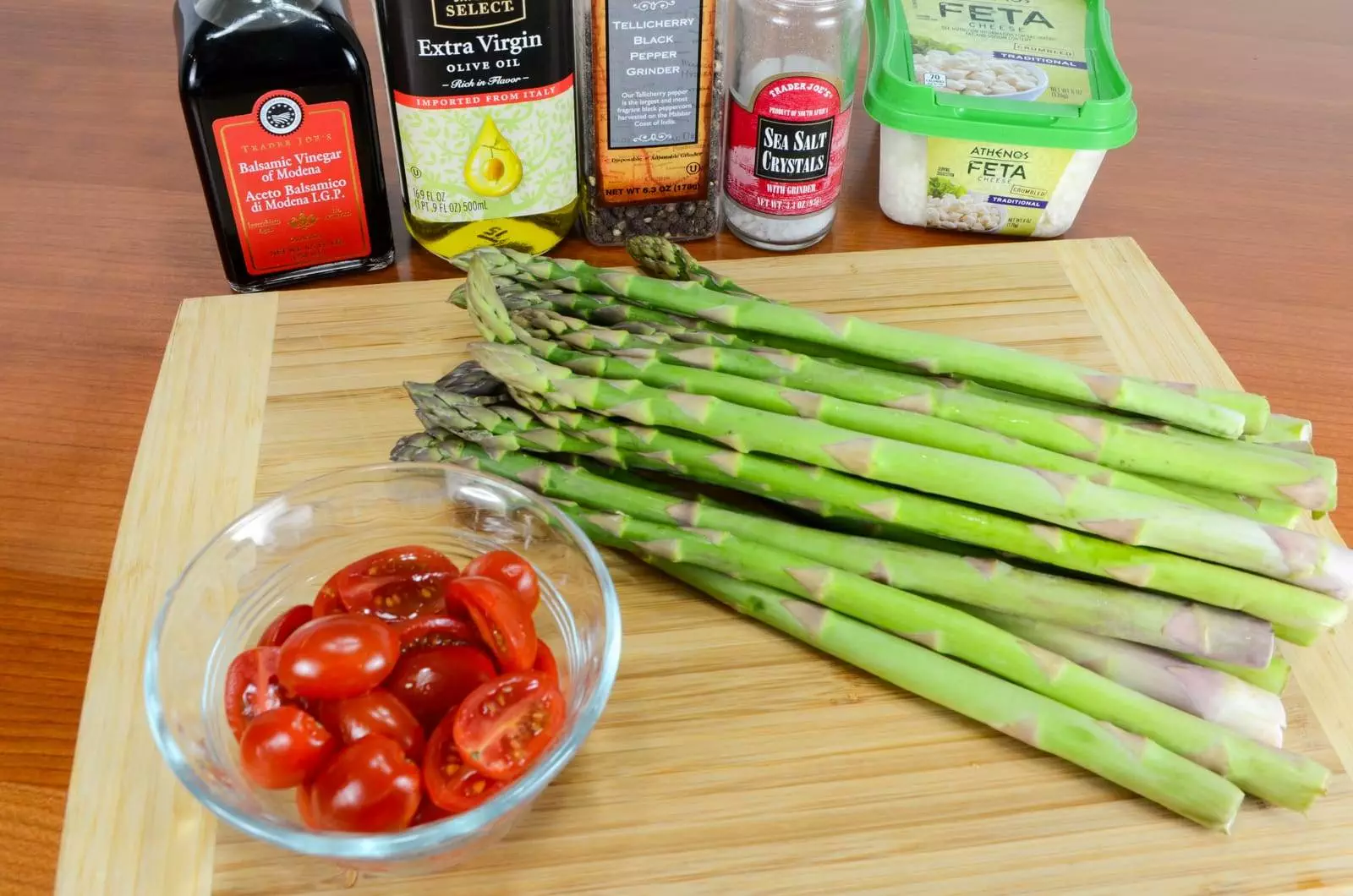 Asparagus and Tomato Sauté with Balsamic and Feta