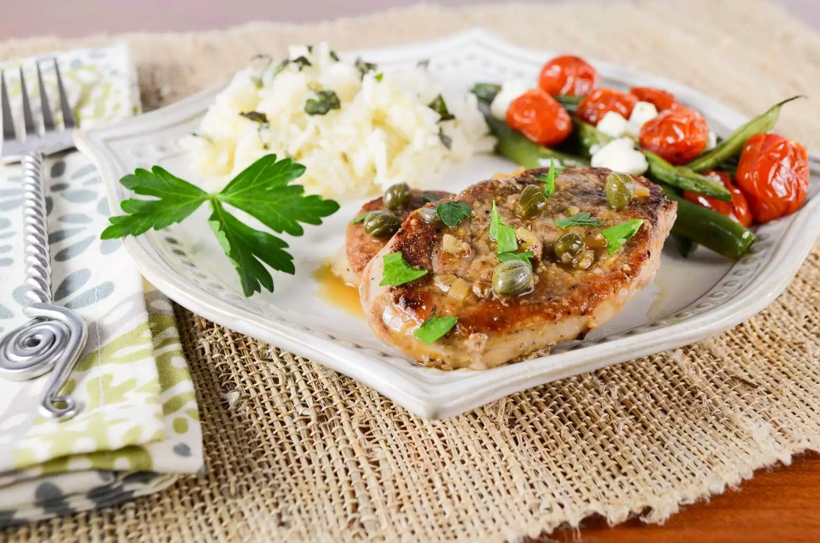 Pork Tenderloin Medallions in a Lemon Caper Sauce