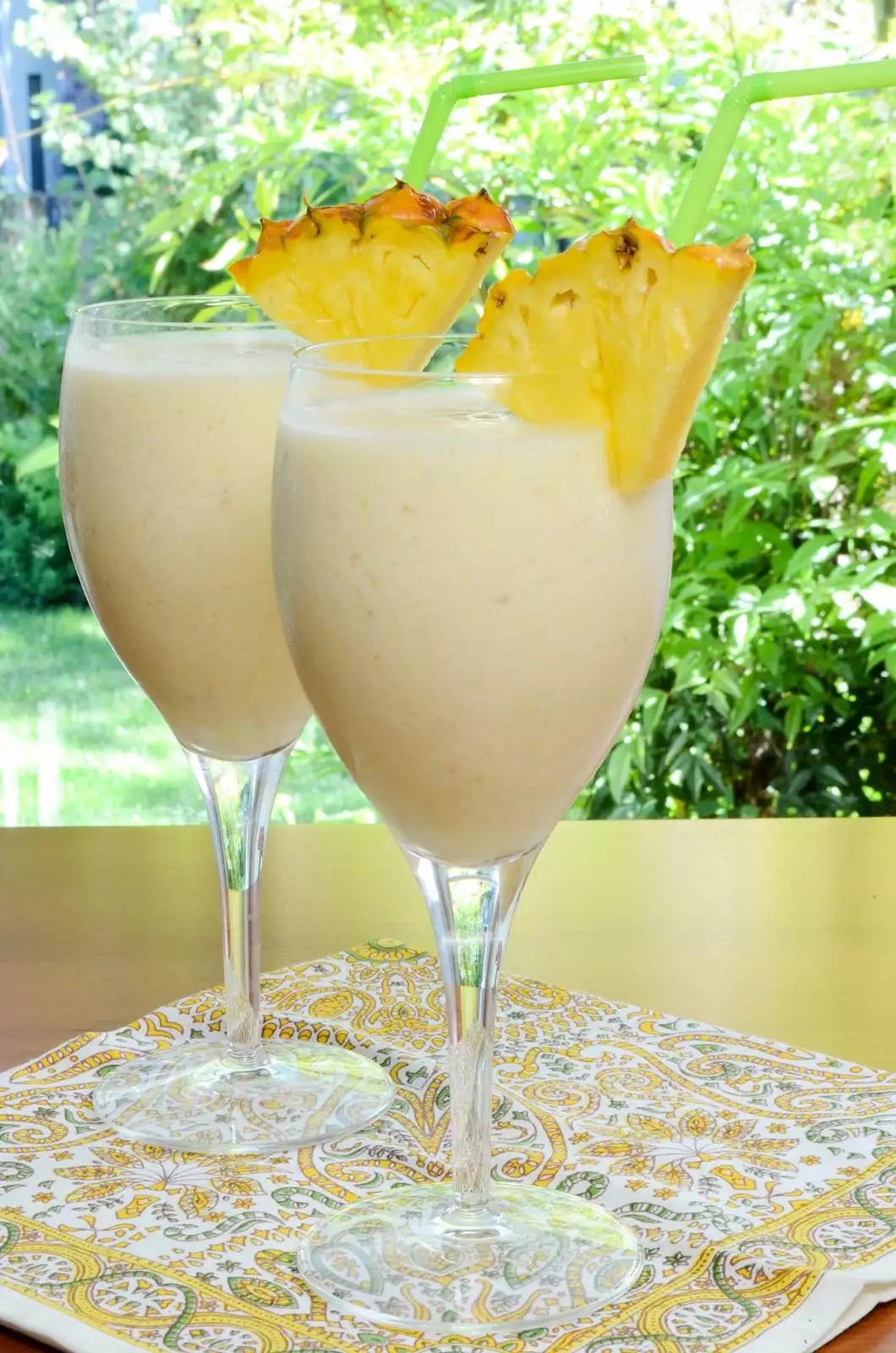 Tropical Smoothie with Pineapple, Coconut, and Banana