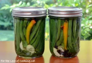 Quick Refrigerator Spicy Dill Green Beans