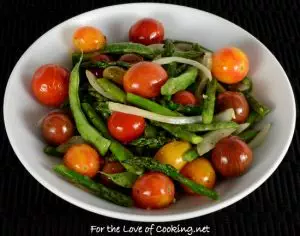 Roasted Heirloom Tomatoes, Asparagus, and Green Beans