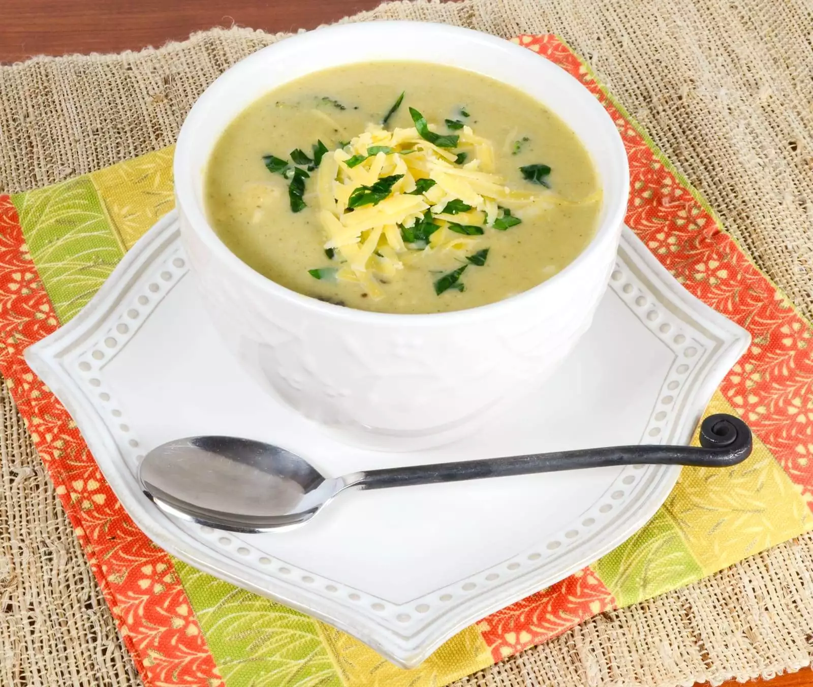 Roasted Broccoli & Cauliflower Cheese Soup