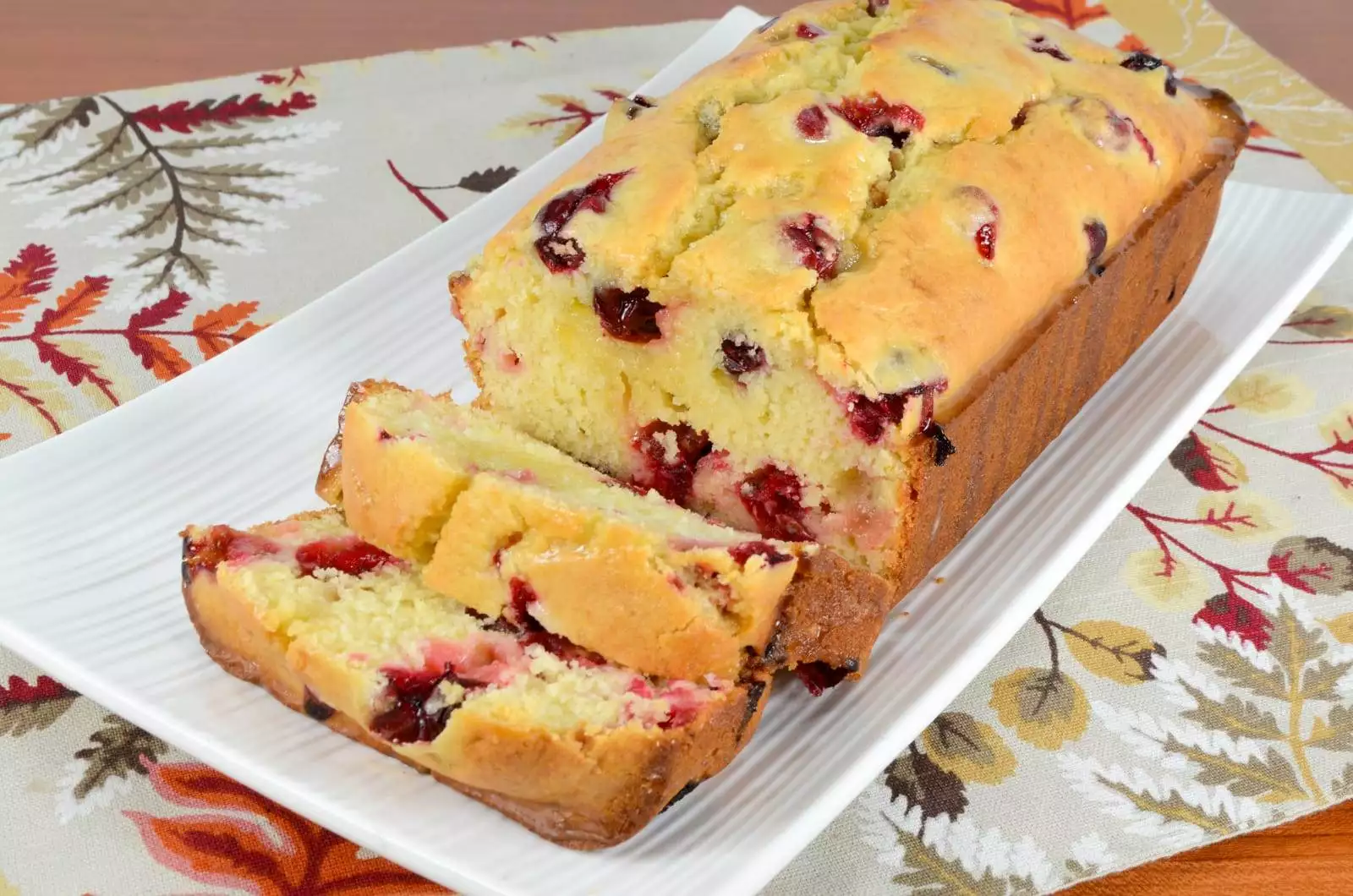 Cranberry Orange Bread with a Light Orange Glaze