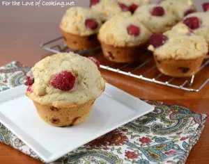 Raspberry White Chocolate Muffins