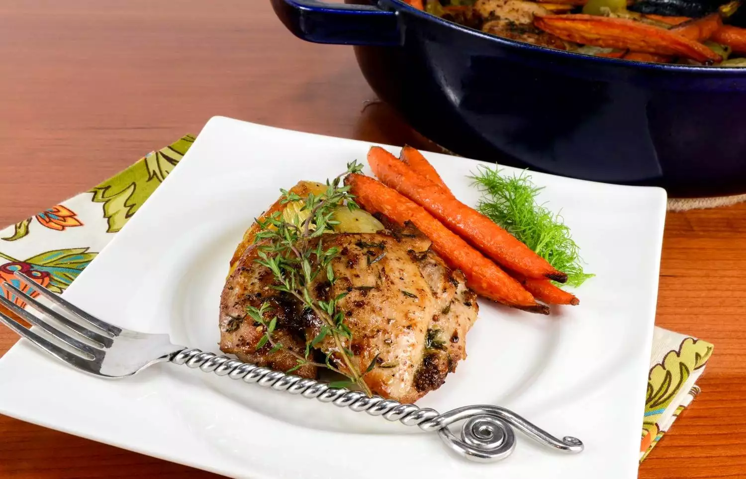 Mustard-Roasted Chicken Thighs With Vegetables