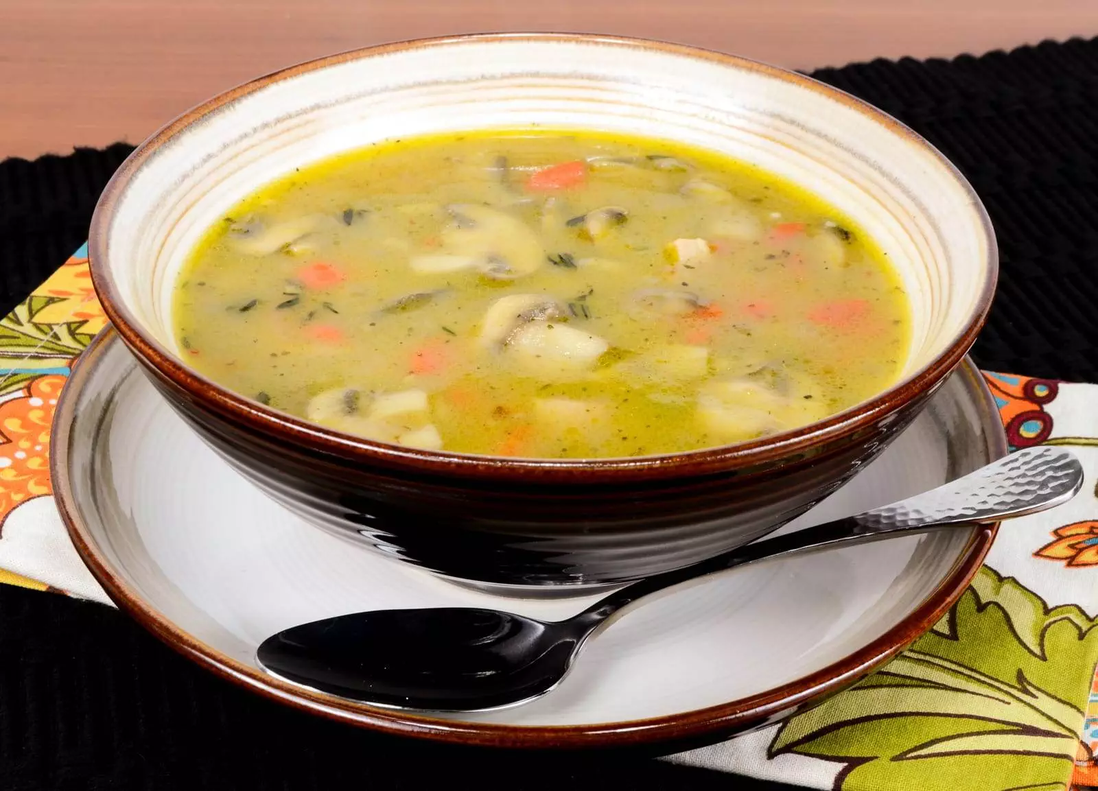 Chicken, Mushroom, and Rice Soup