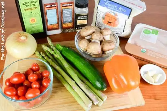 Chicken and Roasted Vegetable Rice Bowl