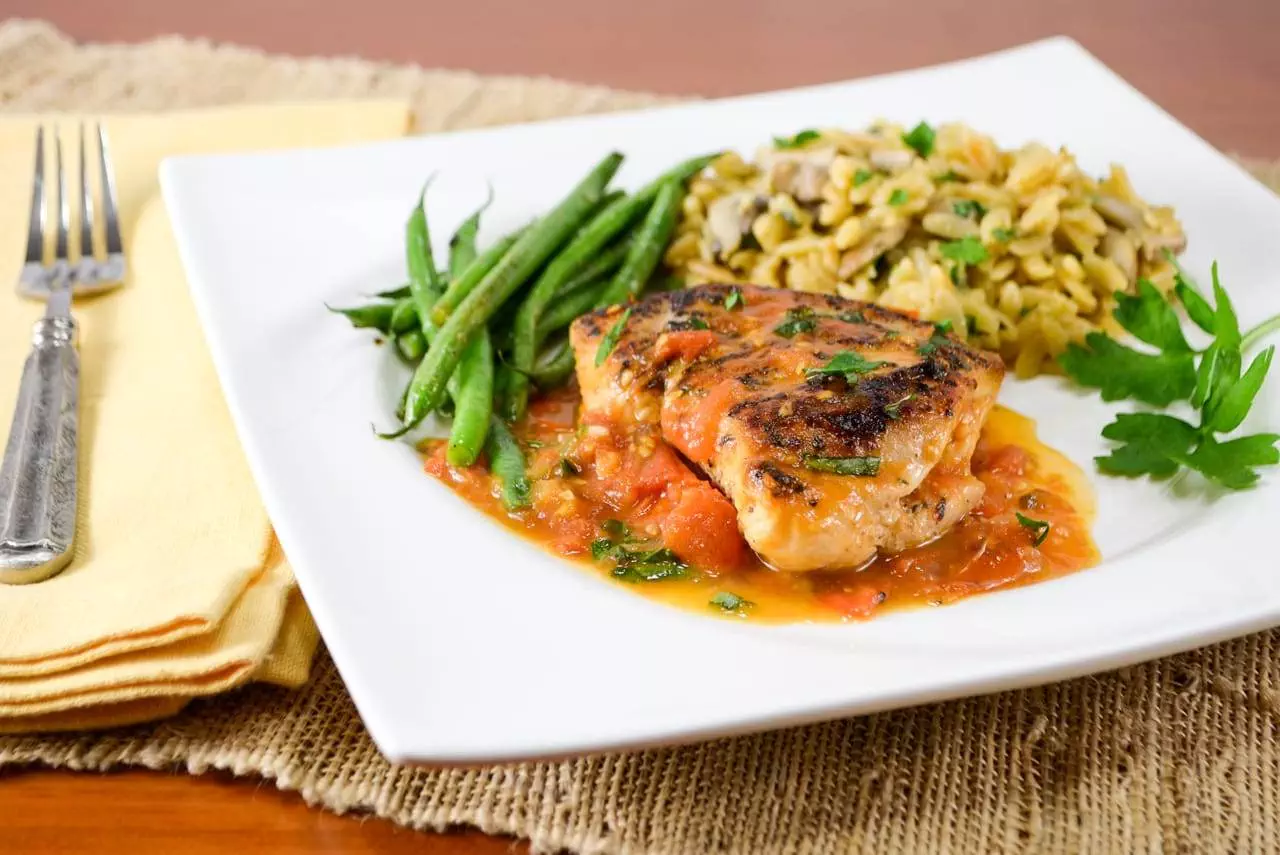 Basil Garlic Chicken Breasts with a Tomato Basil Sauce