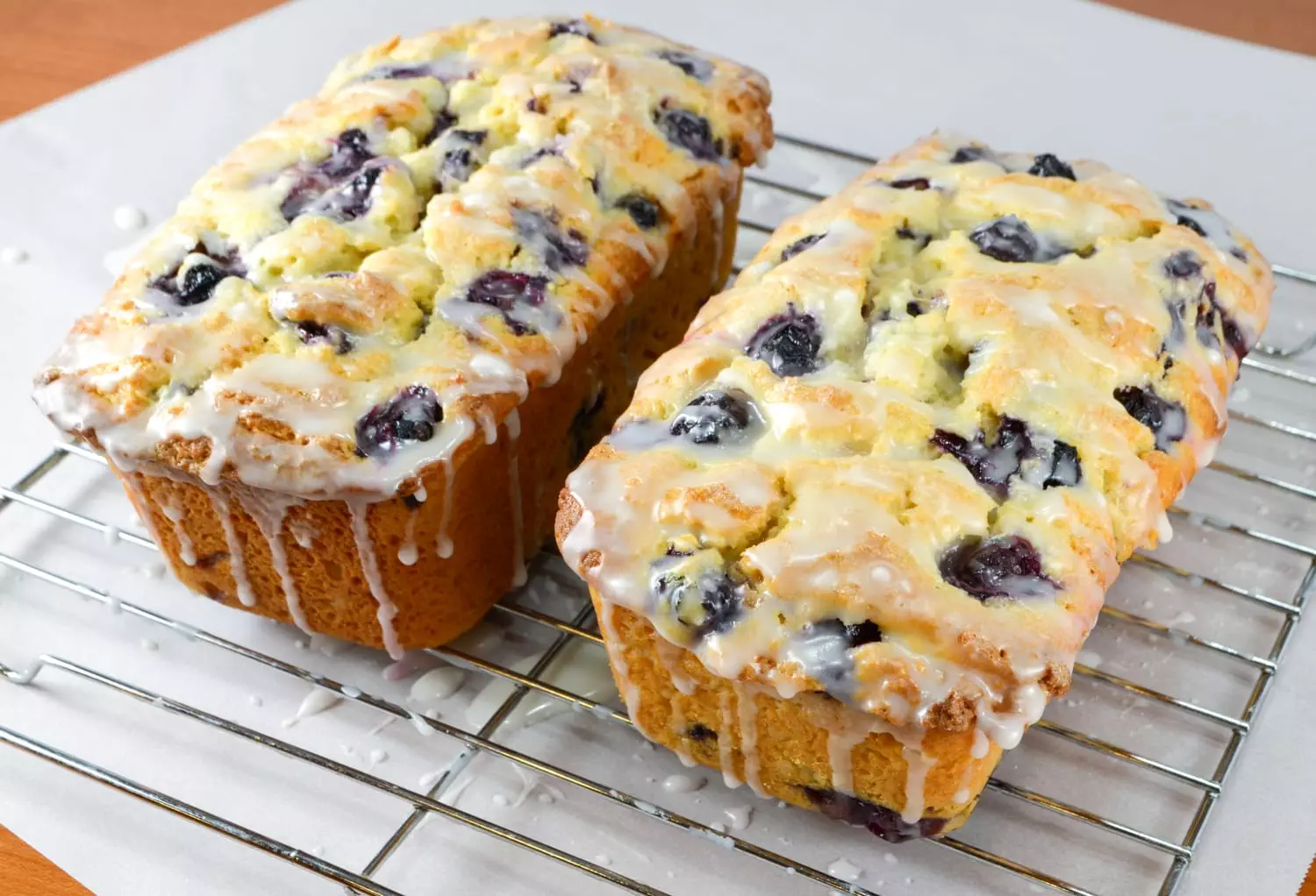 Lemon Blueberry Bread with Lemon Glaze