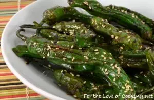 Sautéed Sesame Soy Shishito Peppers