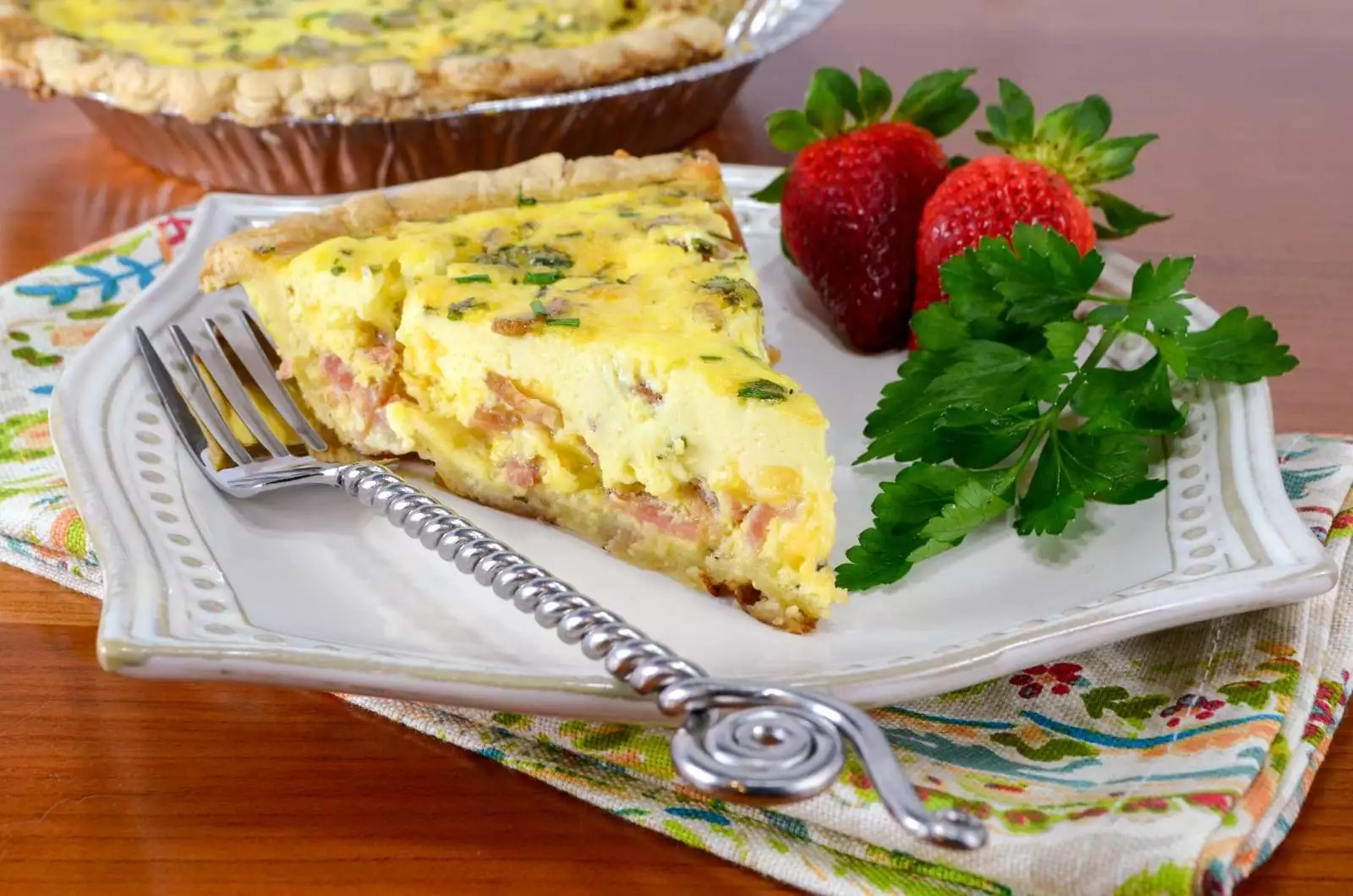 Bacon, Sharp Cheddar, and Chive Quiche